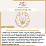 Buddha Stones Handmade Liuli Crystal Lion Art Piece Strength Home Office Decoration
