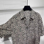 Leopard Print Wrinkle-free Loose-fitting Shirt