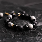 Buddha Stones "All the Best for Strength and Grounding" Obsidian Bracelet Includes Gift Message Card