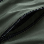 Stand Collar Zip Slip Pocket Baseball Jacket