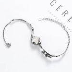 Buddha Stones "Sending Grace and Harmony"Plum Blossom Chalcedony Bracelet Includes Gift Message Card