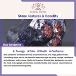 Buddha Stones "May the Stars Guide Your Dreams" Cat Sandstone Necklace Includes Gift Message Card