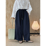 Women's Drawstring Elastic-waist Loose Casual Pants