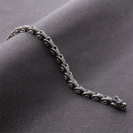 Buddha Stones Dragon Pattern Titanium Steel Protection Necklace Pendant Bracelet