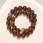 Buddha Stones Tibetan Natural Purple Gold Rat Bodhi Seed Wealth Double Wrap Bracelet