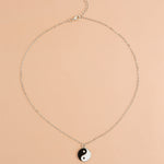 Buddha Stones 2Pcs Yin Yang Harmony Balance Necklace Pendant