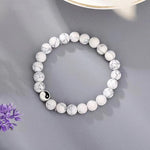 Buddha Stones 3pcs Natural White Turquoise Frosted Stone Bead Yin Yang Wealth Bracelet (Extra 35% Off | USE CODE: FS35)