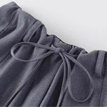 Casual Draped Floor-length Curved Trousers