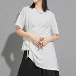 Women's Batwing Loose-fitting Waist Patchwork T-shirt