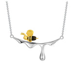 Dripping Honey & Bee Necklace