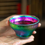 Buddha Stones Handmade Fairy Rainbow Chinese Jianzhan Ceramic Teacup Tenmoku Kung Fu Tea Cup