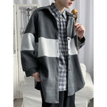 Color Contrast Paneled Knit Jacket