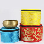 Buddha Stones Tibetan Singing Bowl Storage Bag with Zipper Closure Decoration