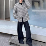 Retro Plaid Wool Casual Shirt