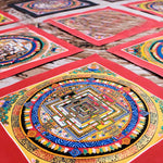 Buddha Stones Tibetan Handmade Thangka Mandala Painting Blind Box Random Color Pattern