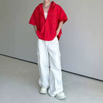 Oversized Hooded Utility Shirt with Large Pockets