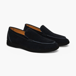 Premium Suede Loafers - Black Soles