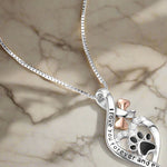 Lucky Paw Necklace with Heart, Bone & Infinity – “Always in My Heart” Pendant