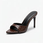 Delphine Croc Heels