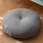 Buddha Stones Lotus Simple Pattern Linen Meditation Seat Cushion Home Living Room Decoration