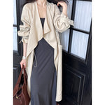 Mid-length Drawstring Trench Coat