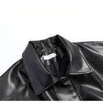 Vintage Padded Leather Short Jacket