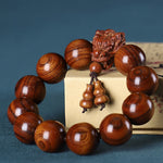 FREE Today: Maintain Healing Energy Rosewood Dragon Carved Protection Bracelet