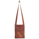 Buddha Stones Spiritual Mind Practice Lotus Embroidered Cotton Shoulder Bag Crossbody Bag
