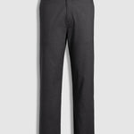 Men's Business Zip Fly Solid Color Flap Detail Slim Fit Pants