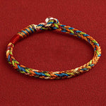 Buddha Stones "May you be healthy and happy" Lucky Multicolored Bracelet