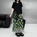 Heavy Tassel Round Neck Loose T-Shirt