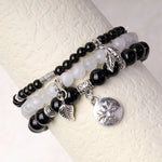 Buddha Stones 3PCS Natural Quartz Crystal Beaded Healing Energy Lotus Bracelet
