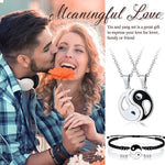FREE Today: Everlasting Friendship Love Couple Yin Yang Necklace Bracelets Set