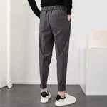 Slim-Fit Tapered Dress Trousers with Fluid Drape