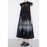 Irregular Graffiti-Print Loose Dress