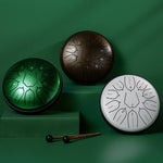 Buddha Stones Steel Tongue Drum Sound Healing Meditation Yoga Lotus Drum Kit 11 Note 6 Inch