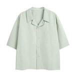 Boxy-fit Cotton Utility Short-sleeve Cotton Shirt