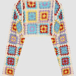 Zeagoo Women's Boho Knitted Cardigan Cropped Long-sleeve Cover-up