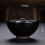 Buddha Stones Gold Maple Leaf Chinese Jianzhan Ceramic Teacup Tenmoku Kung Fu Tea Cup Bowl