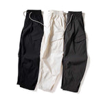 Multi-pocket Loose Curved Trousers