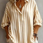 Nora | Loose Striped Blouse with Collar