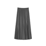 Women's High-waisted Loose Pleated Midi Skirt