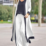 Zeagoo Women's Cardigan Sets 3 Piece Pants Suits Dressy Casual Long Sleeve Lounge Sets Loose Fit Pajamas Set