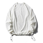 Retro Solid Color Drawstring Quick-drying Shirt