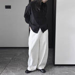Stand-up Collar Loose Solid Color Shirt