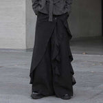 Irregular Ribbon Wide-leg Pants
