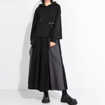 Paneled Wide-leg Elastic Waist Culottes