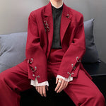 Hoop Decoration Blazer And Trousers