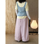 Women's Drawstring Elastic-waist Loose Casual Pants