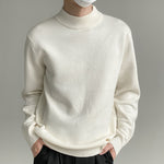 Solid Color Half Turtleneck Sweater